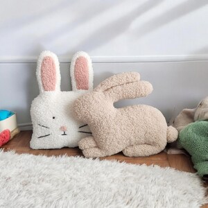 Ogiselestyle Easter Bunny Tail Pillow Cover - 12x20 Inch, Polyester, Zipper Closure - View #3