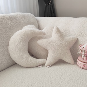 Mond Kissen, Mond und Stern Kissen, Sterne Kissen, Baby Geschenk, Baby Kissen, dekorative Kissen, Stern Kissen