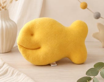 Cheesy Fish Cracker Plush Pillow, Nursery Decor