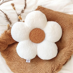 Almohada de margarita, almohada de flores, cojín, decoración de habitación, almohada decorativa, almohada de ventana, almohada de peluche, decoración de guardería, habitación de bebé