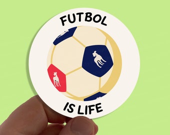 Adesivo de futebol Futbol Is Life - Adesivo de vinil à prova d'água