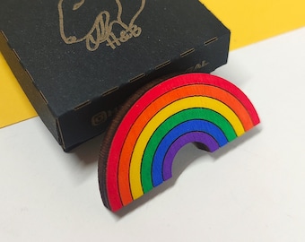 Aimants en bois LGBT, LGBTQIAPN+, Arc-en-ciel, Cadeau pour un ami, Fierté gay, Journée de la fierté, Cadeau pour Elle/Lui, Saint-Valentin