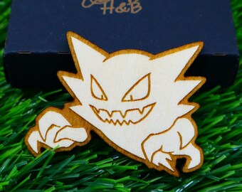 Aimants Pokémon Haunter en bois, cadeau d’anime personnalisé, Geek, décoration de la maison, aimants de réfrigérateur colorés, fan de jeux vidéo, choisissez votre design