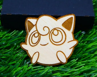 Aimant Pokémon Jigglypuff en bois, cadeau d’anime personnalisé, Geek, décoration de la maison, aimant de réfrigérateur coloré, fan de jeux vidéo, choisissez votre design