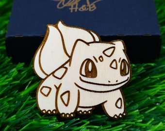 Imán Pokémon Bulbasaur de madera, Regalo de anime personalizado, Geek, Decoración del hogar, Imán de refrigerador colorido, Fanático de los videojuegos, Elige tu Pokémon