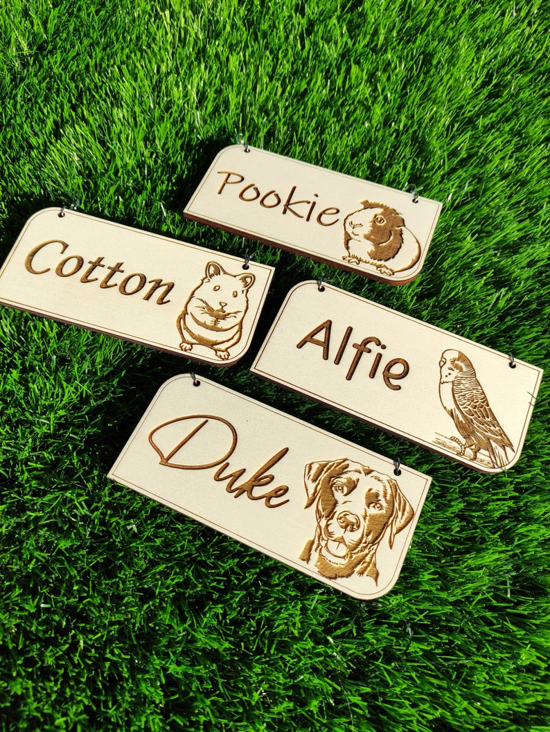 Personalized Wooden Pet Plaque Pet Crate Name Tag Cage and Etsy