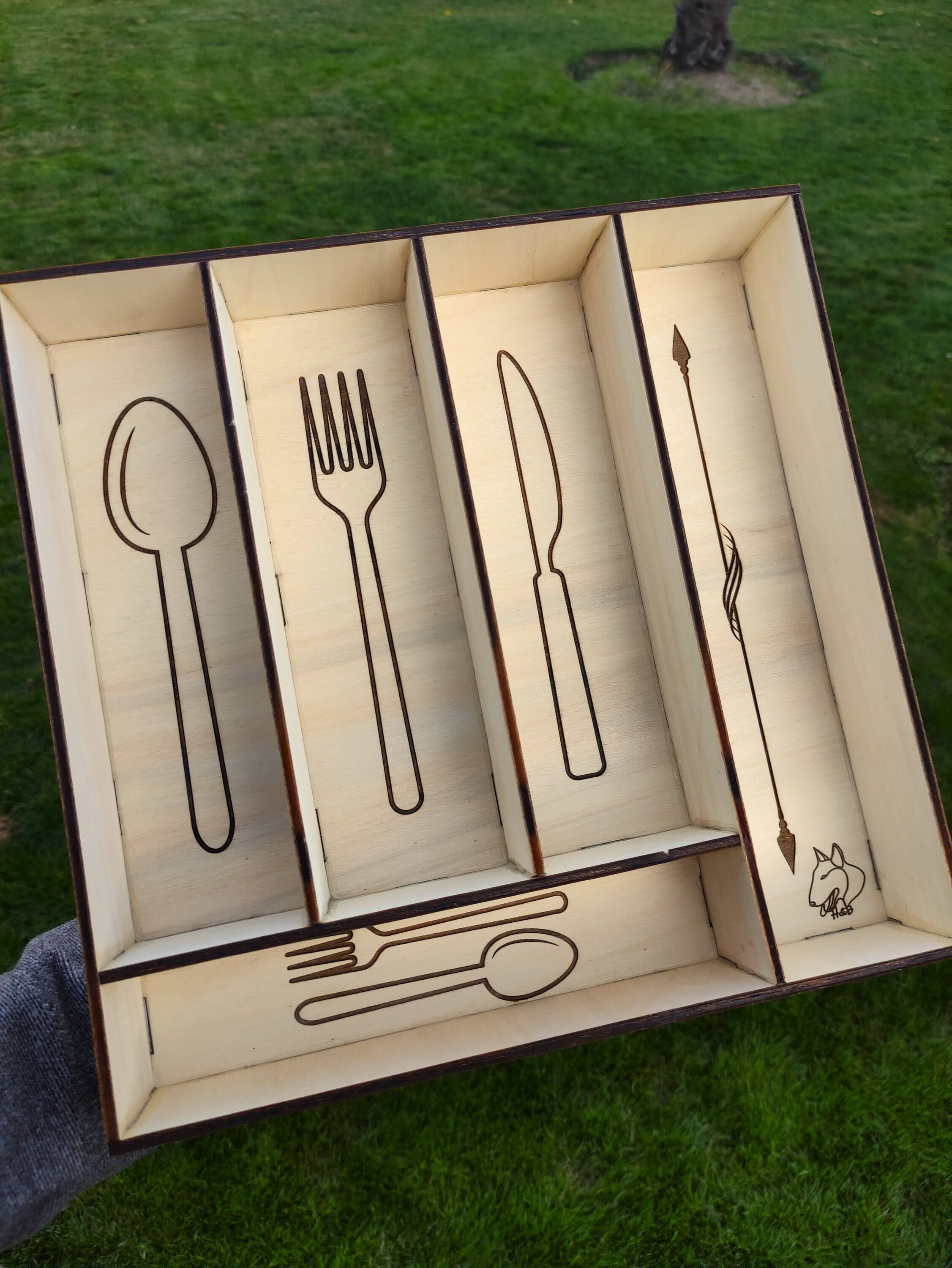 Wooden Cutlery Rack for Drawer Customize Your Size Kitchen Etsy