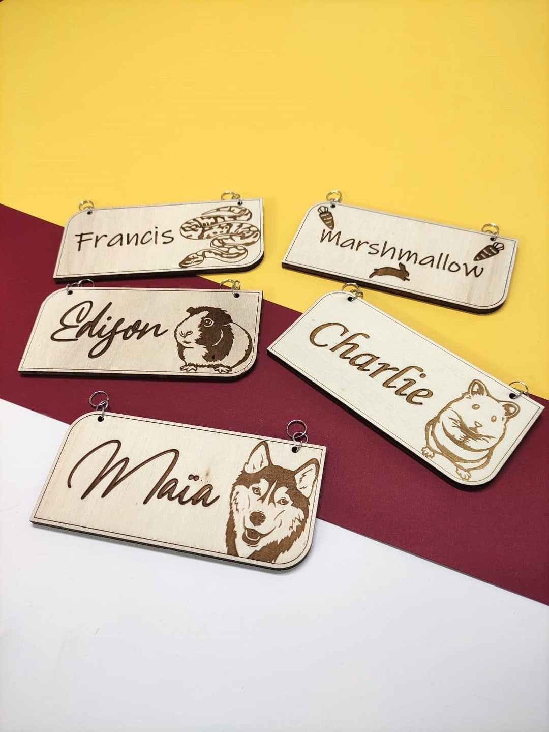 Curated visual reference: Personalized Wooden Pet Plaque Pet Crate Name Tag Cage And Photo Inspiration