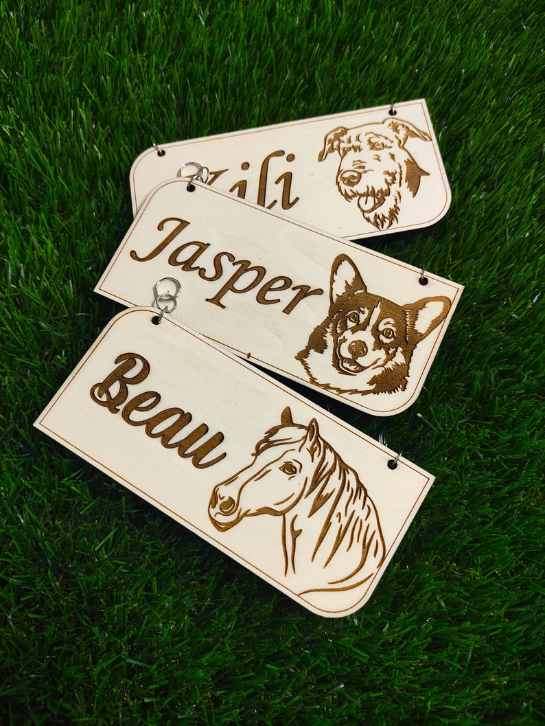 Personalized Wooden Pet Plaque Pet Crate Name Tag Cage and Etsy