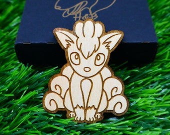 Imanes Pokémon Vulpix de madera, Regalo de anime personalizado, Geek, Decoración del hogar, Imanes de refrigerador coloridos, Fanático de los videojuegos, Elige tu diseño