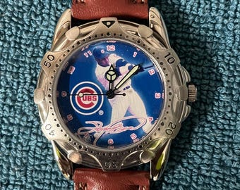 Vintage analoog Sammy Sosa-polshorloge, aangeboden door Avon, nieuw in verpakking