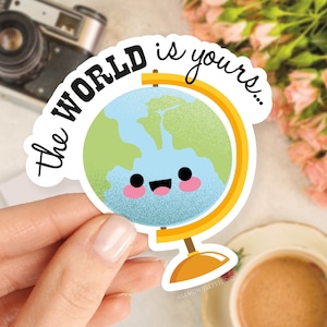 Lemon Jelly Studio - Il mondo è tuo grande adesivo in vinile/laptop/ipad/Kawaii/carino