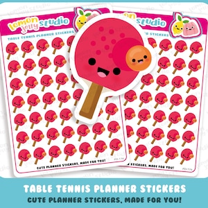 49 Süße Tischtennis/Ping Pong Sport Planner Stickers