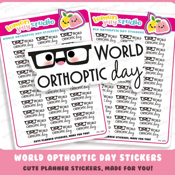 30 Cute World Orthoptic Day Planner Stickers