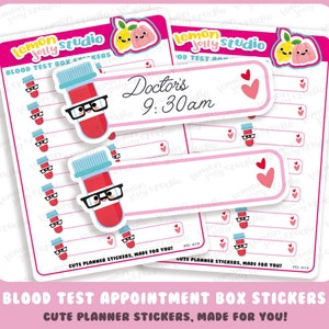 14 schattige bloedtestdoosplannerstickers