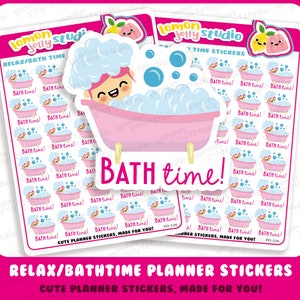 30 simpatici adesivi per pianificare l'ora del bagno/relax/coccole