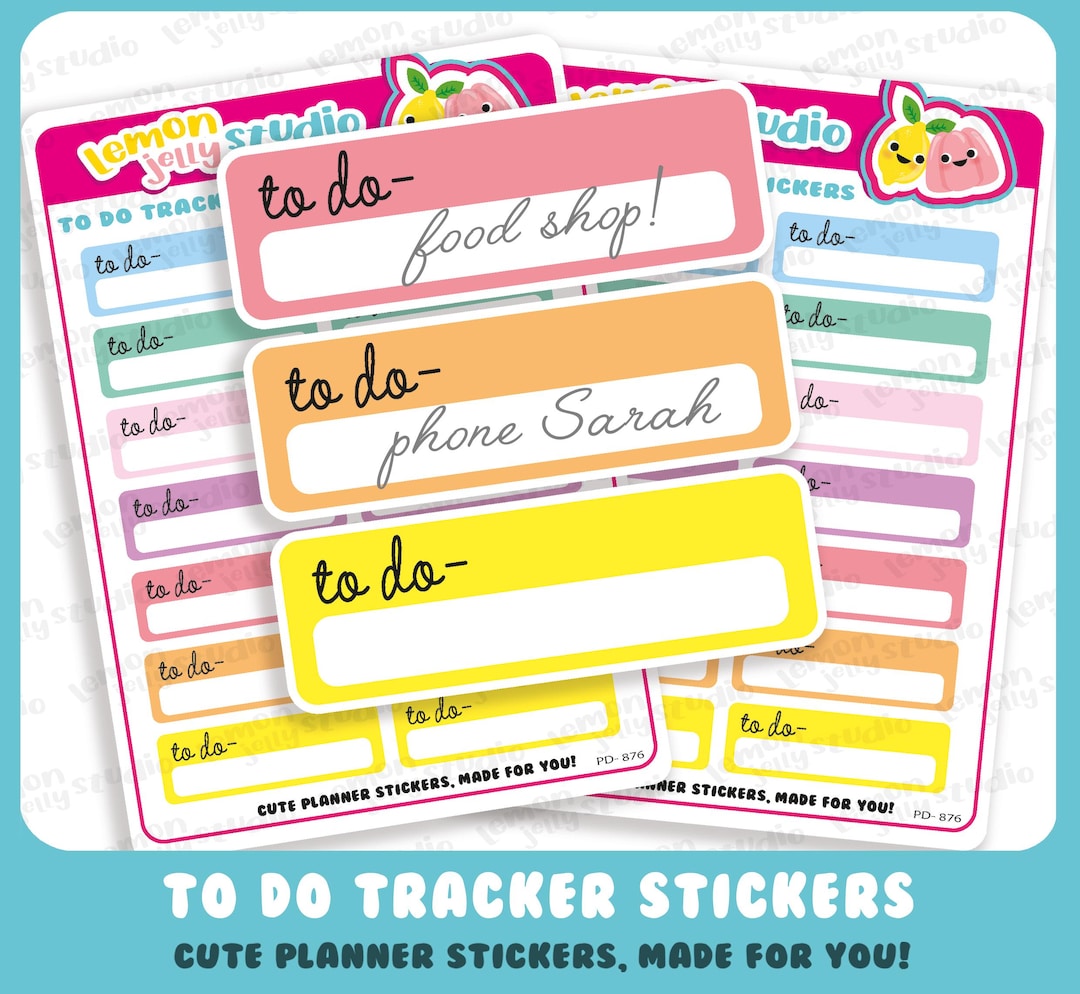 14 Cute to Do Tracker Diary/calendar/planner Stickers - Etsy