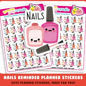 36 Simpatici adesivi per unghie / smalto / manicure / pedicure promemoria pianificatore