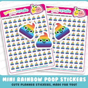 99 schattige mini-regenboogkakplannerstickers