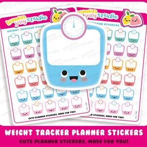 30 schattige gewichtstrackerstickers
