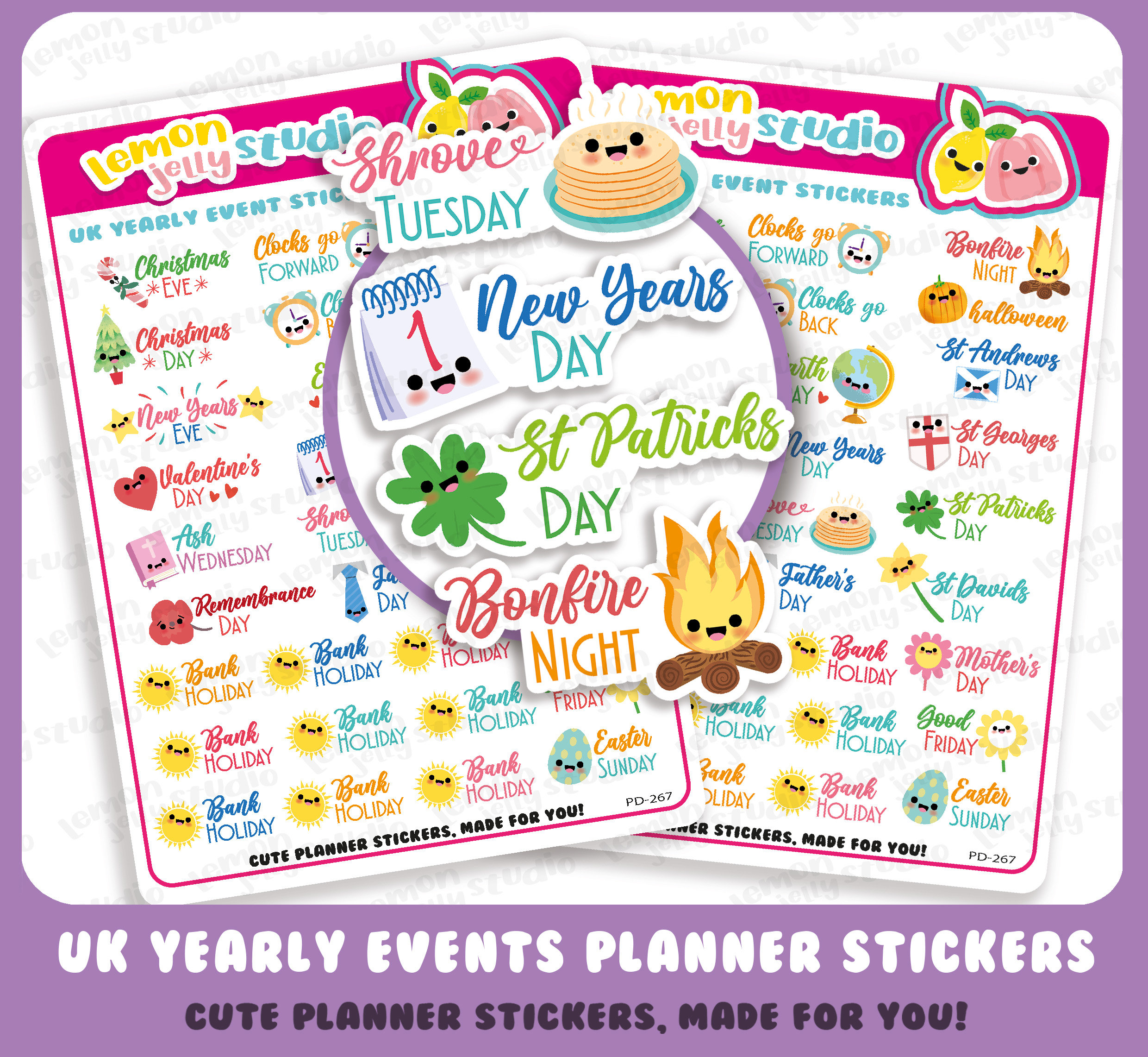 Thanksgiving Variety Stickers 1/2 Each, Seasonal Planner Stickers, Fall  Stickers, Seasonal Stickers for Calendars, Planners and More 