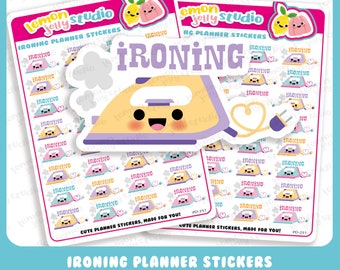 32 Cute Ironing/House chores/Laundry Planner Stickers