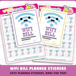 30 Süße Wifi Bill/Pay Bill Erinnerung Planer Sticker