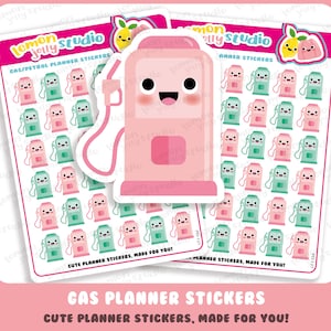 36 Cute Gas/Petrol/Diesel Fuel Planner Stickers