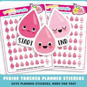 56 schattige periodetracker-stickers