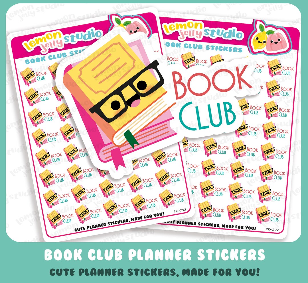 40 Cute Book Club/reading Planner Stickers - Etsy