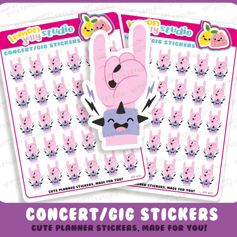 Concert Stickers Planner - Etsy UK