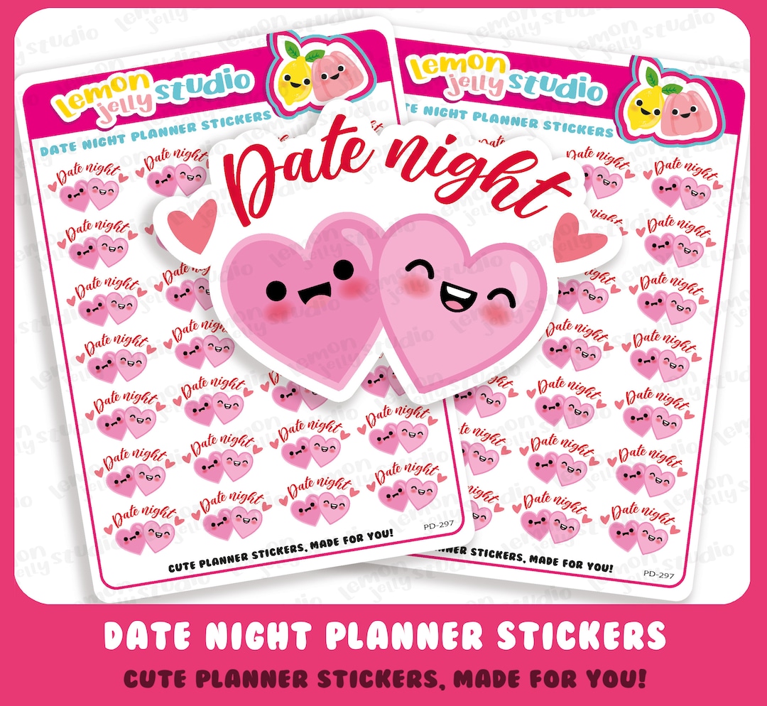 28 Cute Date Night Planner Stickers - Etsy