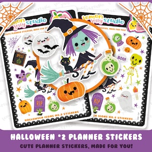 37 Cute Halloween Icons/Spooky Planner Stickers