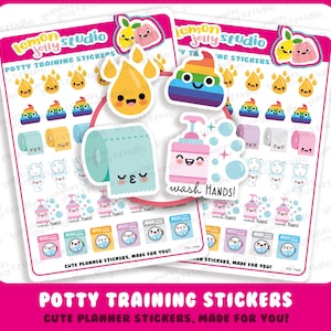 36 schattige plannerstickers zindelijkheids-/toilettraining