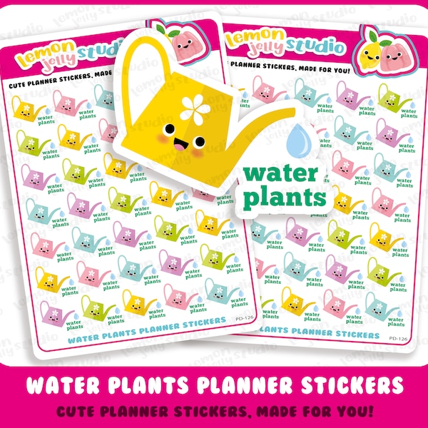 35 Cute Water Plants Planner Stickers