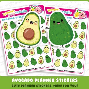 30 autocollants mignons d'avocat