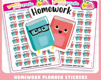 student homework diary 35 Cute Homework/School/College/University Planner Stickers