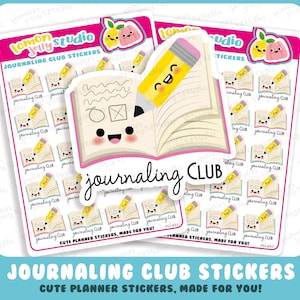 20 autocollants mignons pour agenda de club de journalisation
