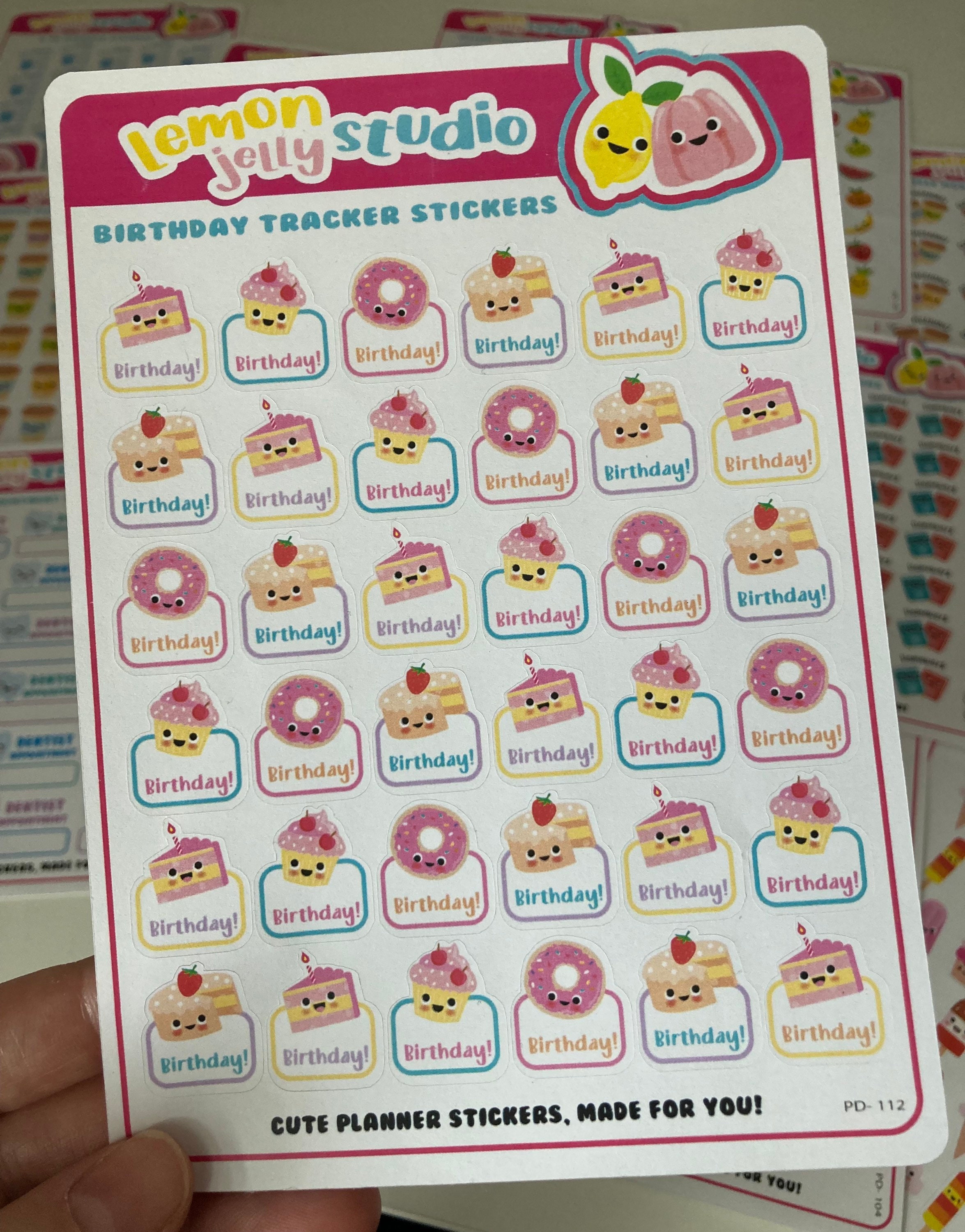 36 Cute Birthday Planner Stickers - Etsy