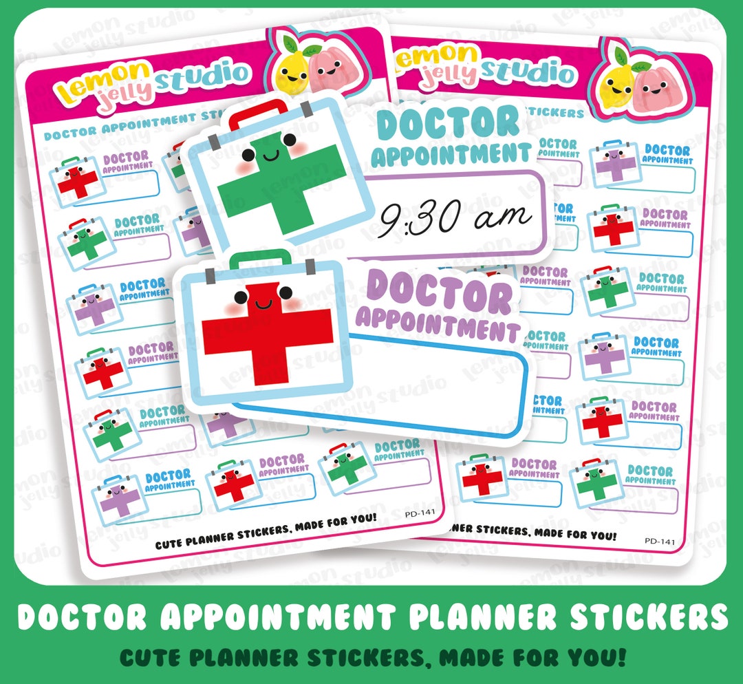 18 Cute Doctor/hospital Appointment Planner Stickers - Etsy