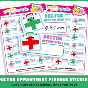 18 Simpatici adesivi per pianificatore di appuntamenti medici / ospedalieri