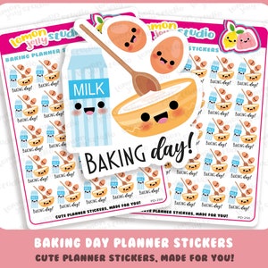 25 lindos adesivos para planejar o dia do cozimento / fazer biscoitos