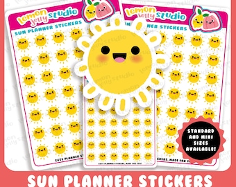 42 adorables pegatinas de sol para agenda