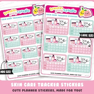 Cute Skin Care Tracker/Weekly/Beauty Planner Stickers