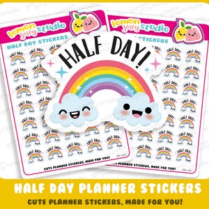 35 schattige planner-stickers voor een halve dag