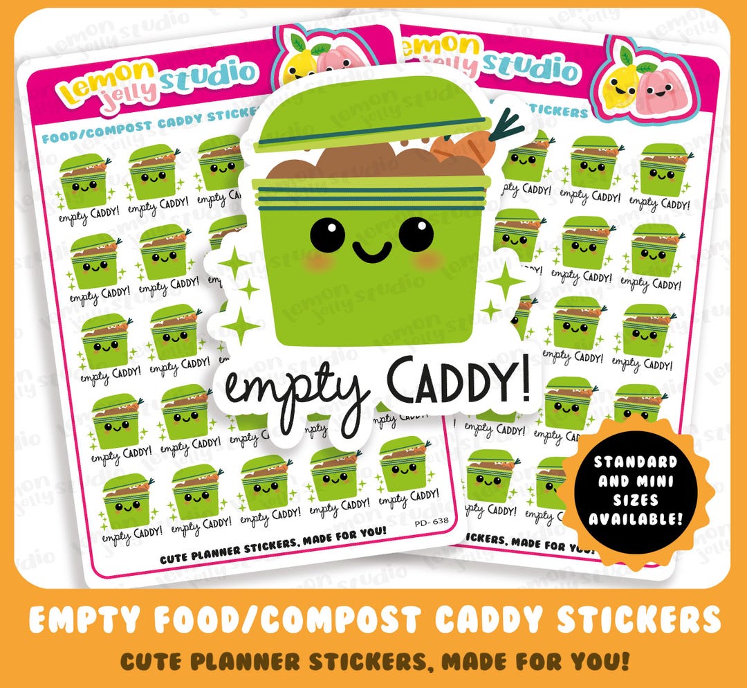 Cute Composter 25 Cute Food/compost Caddy Planner Stickers - Etsy