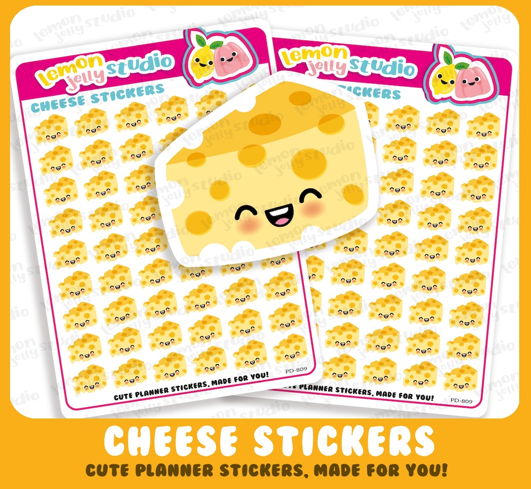 54 Cute Cheese Planner Stickers - Etsy