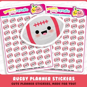 54 stickers pour agenda rugby/sport