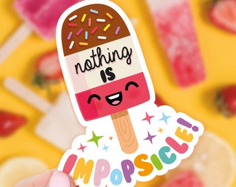 Lemon Jelly Studio- Nothing Is Impopsicle! Large Vinyl Sticker/Laptop/Ipad/Kawaii/Cute