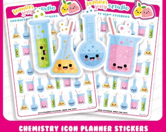 40 Cute Chemistry Icons/set/science/class/ Planner Stickers - Etsy